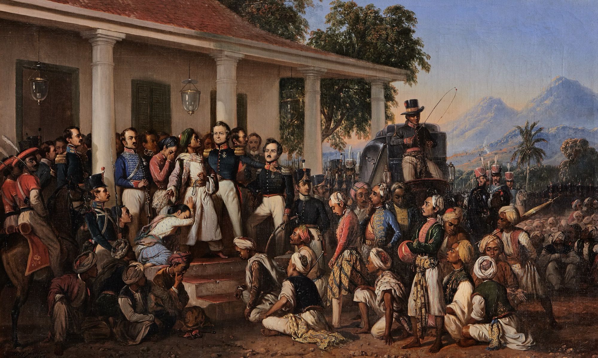 L&rsquo;Arrestation du prince Diponegoro, peinte par Raden Saleh en 1857